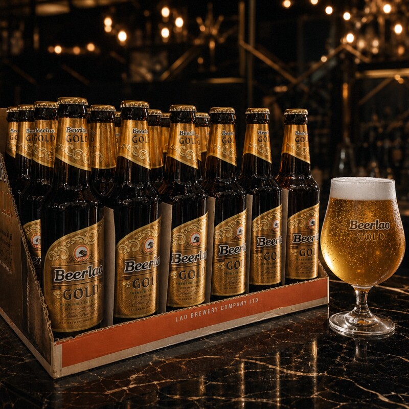 老挝Beerlao金啤酒GOLD12瓶装图片