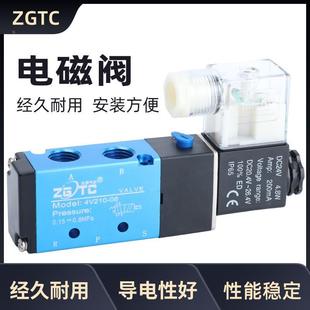 08二位五通24V气缸换向气阀电阀220V电磁控制阀 .气动电磁阀4V210