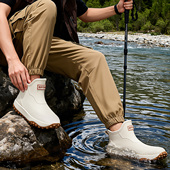 情侣雨靴男女款 2026新款 厨房工作胶鞋 钓鱼赶海露营防水鞋 加绒雨鞋