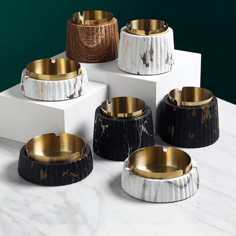 烟灰缸轻奢创意个性潮流北欧ins简约现代家用客厅办公室酒店烟缸