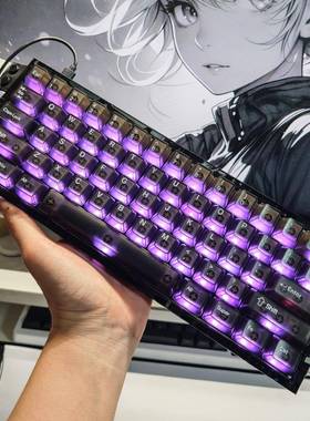 wooting60黑雾透侧刻透明键帽磁轴OEM机械键盘客制化满改ez63/RS6