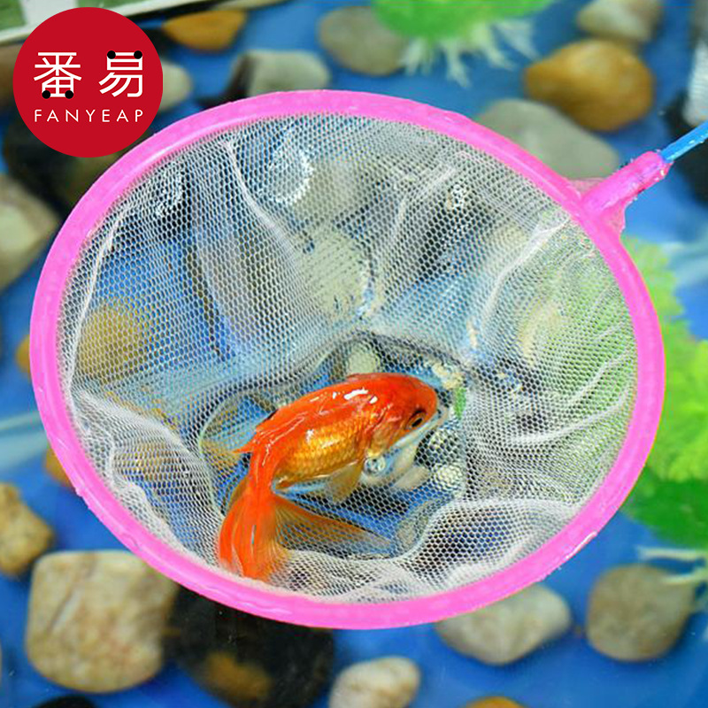 渔捞/小AA1S242-鱼缸网捞观赏鱼户外便携网兜密捞鱼儿童手抄