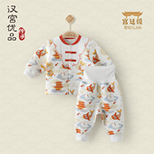 儿童内衣套装 国风婴儿夹丝打底衣服秋冬男女童秋衣秋裤 宝宝睡衣