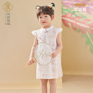 公主裙女童旗袍夏季 短袖 中国风裙子甜美儿童连衣裙洋气女宝宝夏装