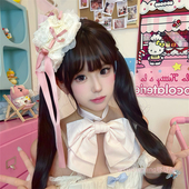 芭蕾风蝴蝶结飘带小礼帽发夹女甜美洛丽塔lo娘粉色头饰lolita发饰