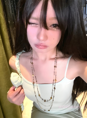 复古辣妹做旧串珠叠戴项链