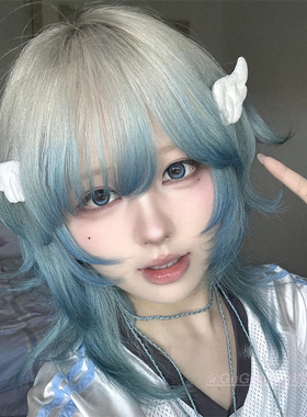 可爱少女白色天使翅膀发夹子日系二次元卖萌发卡哥特风亚文化头饰