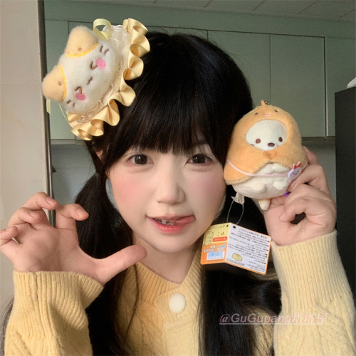 可爱软萌黄色小猫咪发夹
