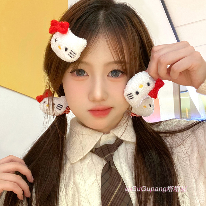 甜美可爱kitty头绳发箍