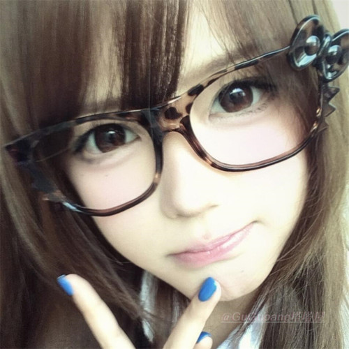 kitty古早豹纹眼镜y2k辣妹