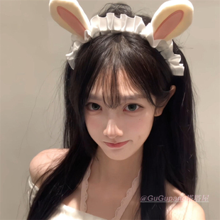 日系软萌可爱兔子耳朵发箍甜美少女心卡通头箍Lolita洛丽塔发饰女