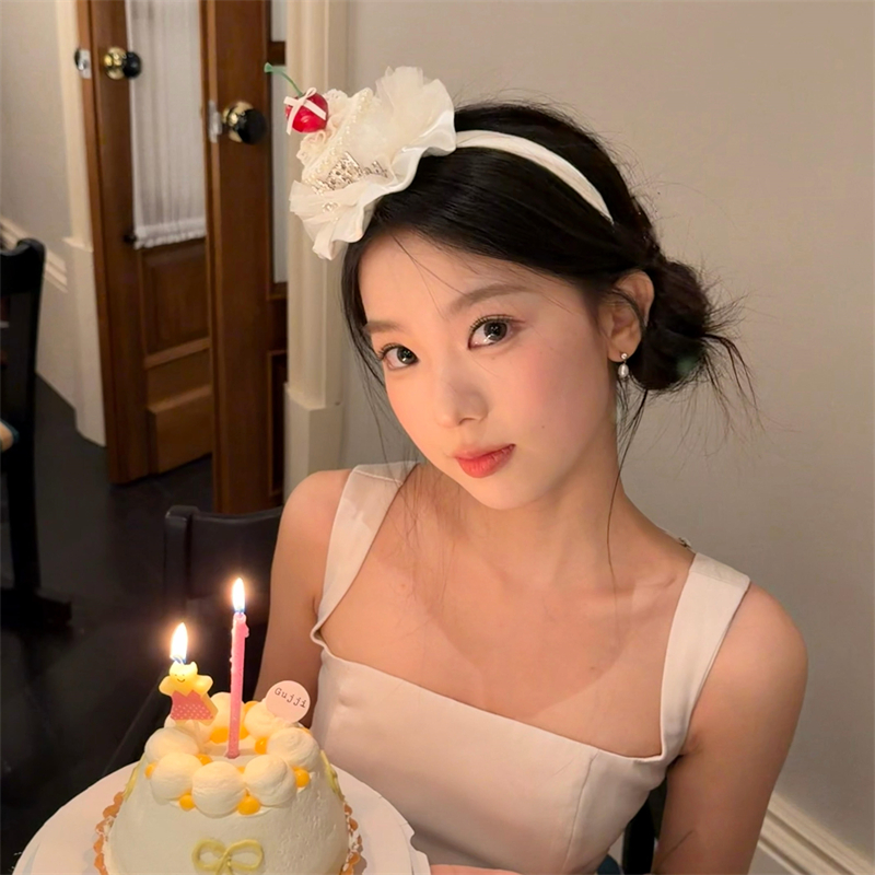 可爱樱桃蛋糕生日帽子发箍