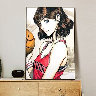 赤木晴子挂画灌篮高手装饰画彩子卧室房间床头背景墙动漫挂画