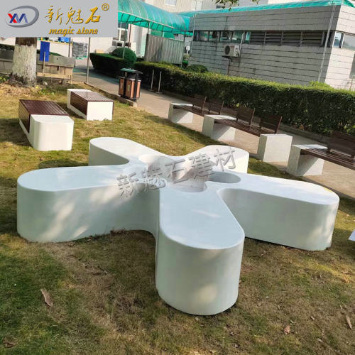 UHPC高强仿石树池坐凳 玻璃钢创意种植池 预制混凝土成品花池定制