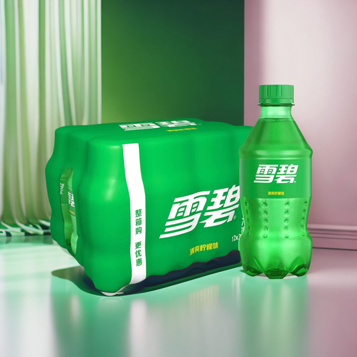 雪碧300ml柠檬味汽水饮料12瓶规格选择可口可乐夏日饮品瓶装