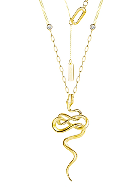 【朱珠同款】MONICONIC灵蛇守护项链轻奢设计款新年礼物