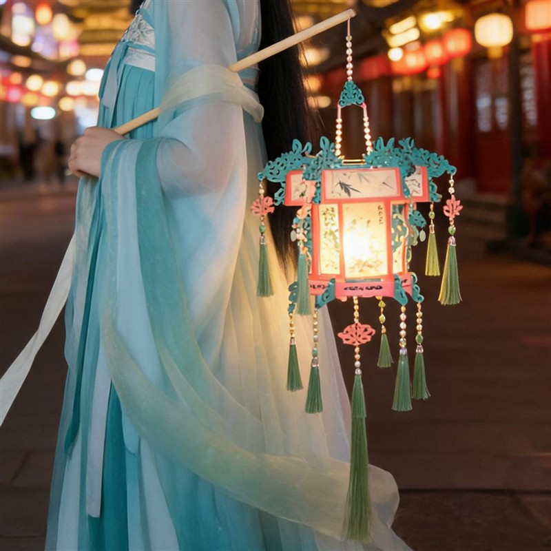 2026中秋新款古风手提宫灯手工制作中式花灯国风汉服古装拍照灯笼