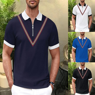 sleeved casual 男士 Simple polo衫 polo short shirt简约休闲短袖