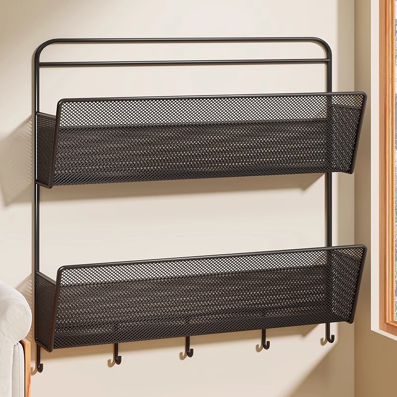 墙上置物架家用卧室收纳好物客厅免打孔墙面壁挂杂志摆件储物神器