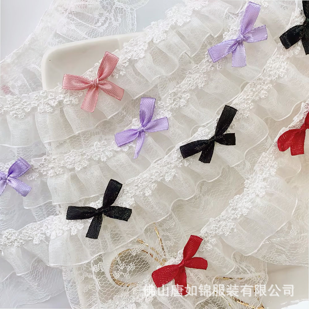 浪漫褶皱蕾丝花边辅料 宠物服饰洛丽塔裙子发带袖口裙摆装diy装饰