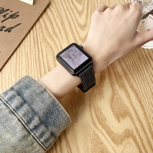 适用AppleiWatchS9Ultra表带格子纹男女通用87654321se苹果手表带