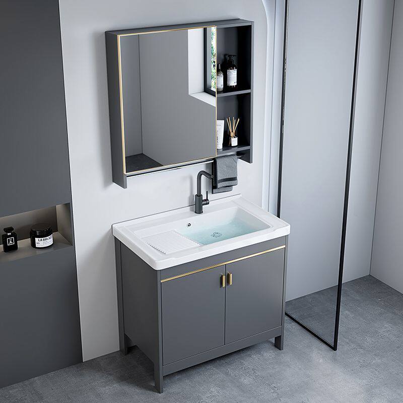 落地式洗衣盆搓衣洗手盆浴室柜组合阳台卫生间陶瓷洗漱一体洗脸盆