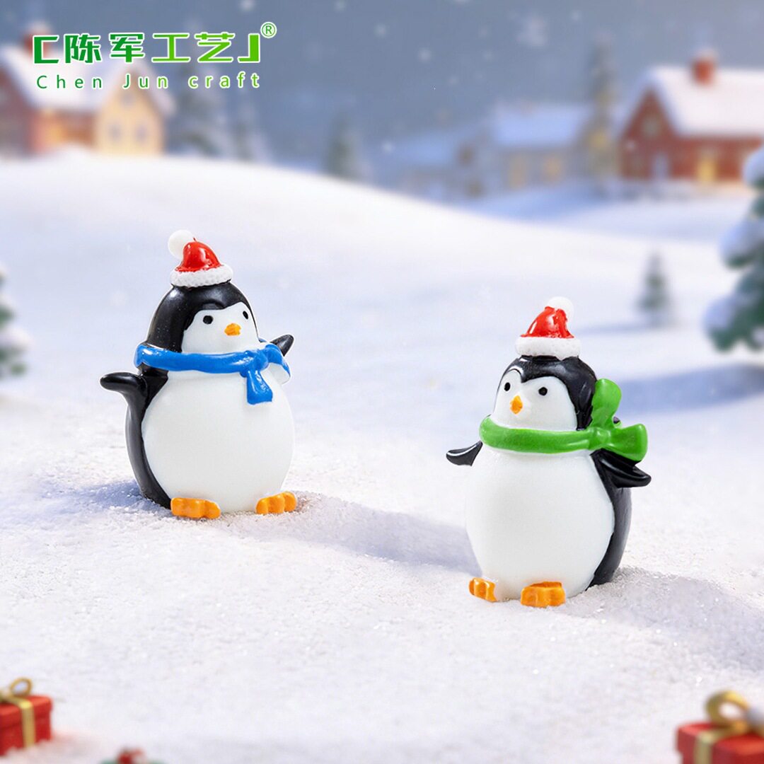 雪景造景摆件钥匙扣挂件南极企鹅