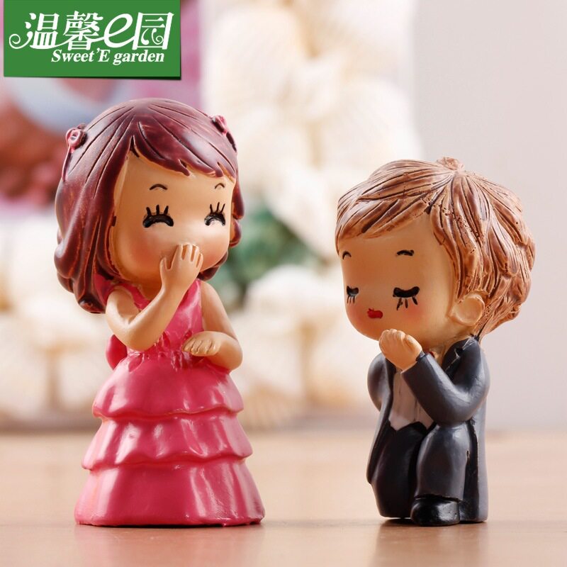 微景观树脂摆件新郎新娘小摆件品