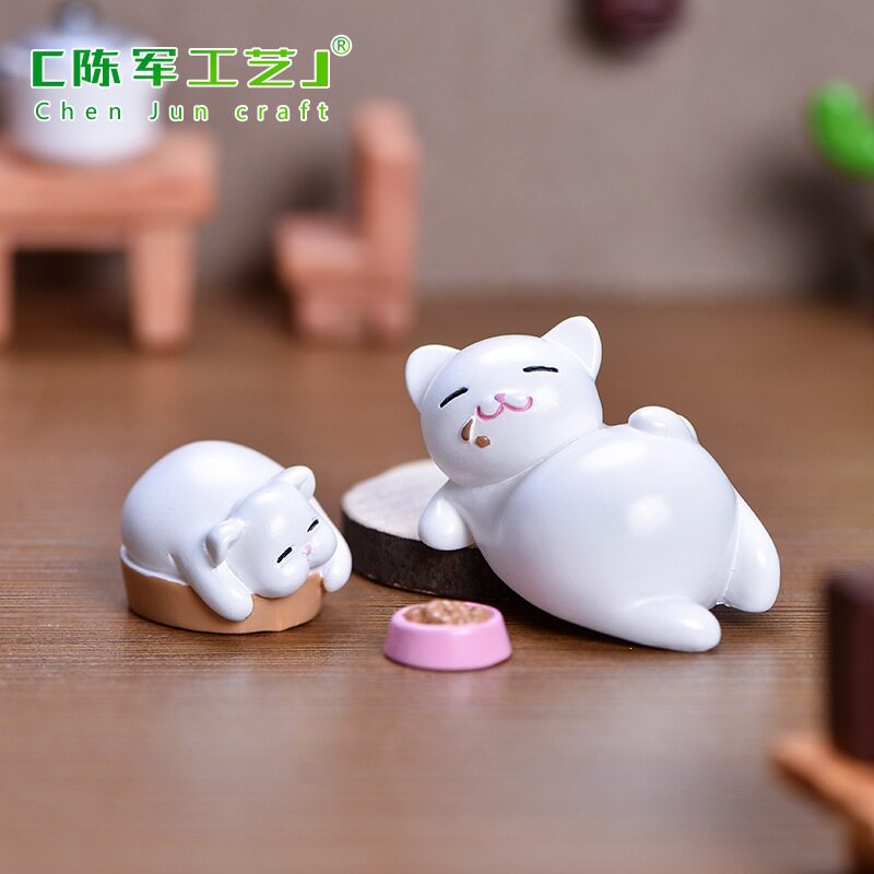 件纸箱猫狗可爱树脂动物园艺配件