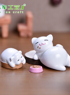 件纸箱猫狗可爱树脂动物园艺配件