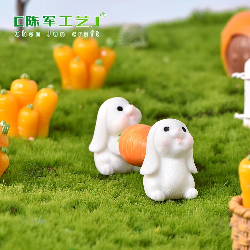 兔子白菜抬船胡萝卜萌兔园艺植物
