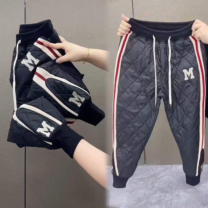 冬季新款加厚二棉裤女高腰保暖哈伦裤防风百搭休闲裤显瘦运动裤