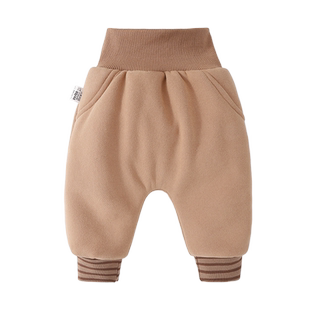 婴儿加绒加厚大pp裤秋冬男童女宝宝小童衣服冬装保暖洋气长裤子