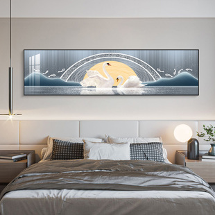 卧室装饰画床头挂画天生一对客厅主卧墙画现代简约房间背景墙壁画