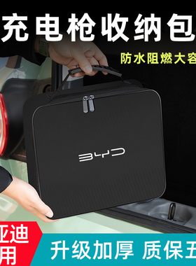 比亚迪秦PRO元UP宋PLUS/L/MAX汽车内装饰用品充电枪线收纳包箱DMI