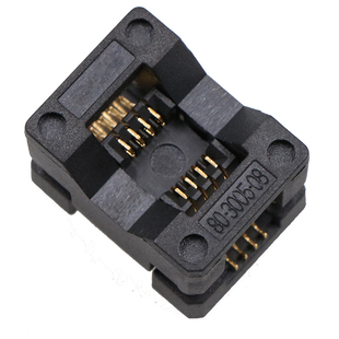 SOP8老化测试座1.27间距本体3.9mm耐高温下压老化筛选IC芯片夹具