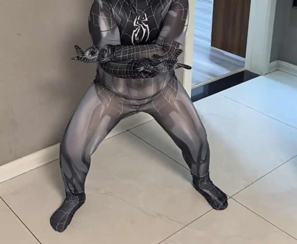 蜘蛛侠紧身衣角色扮演黑色蜘蛛服装网红同款变装cos服连体衣性感