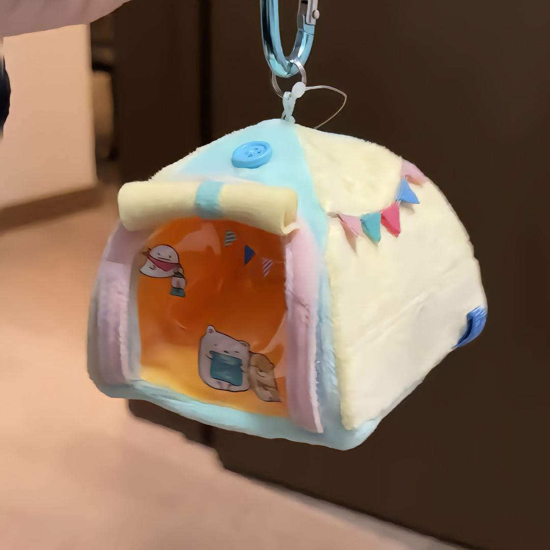 角落生物野營露營系列棉花娃娃帳篷少女心挂件玩偶