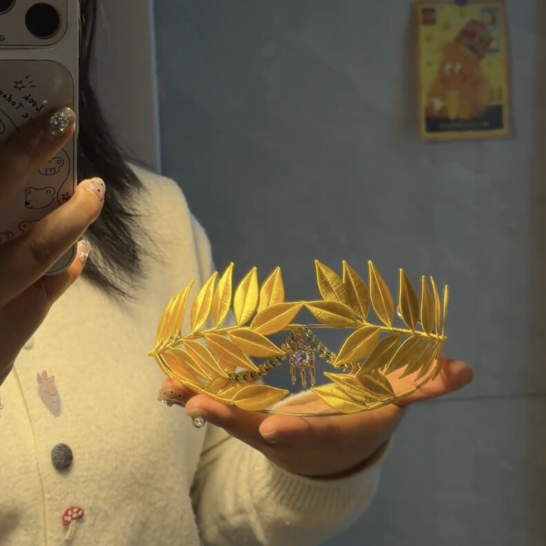 桂冠发箍diy材料包缠花皇冠手镯编制送女生闺蜜情侣头饰礼物成品