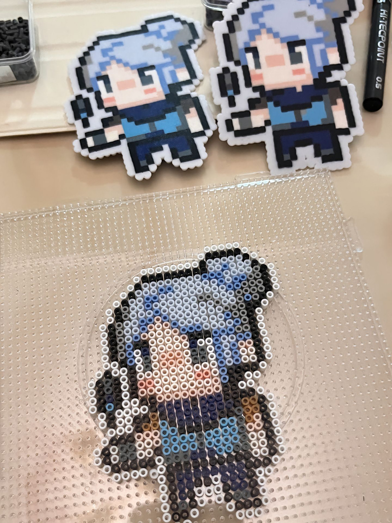 拼拼豆豆手工制作diy套装男女孩成人像素立体拼图儿童益智玩具