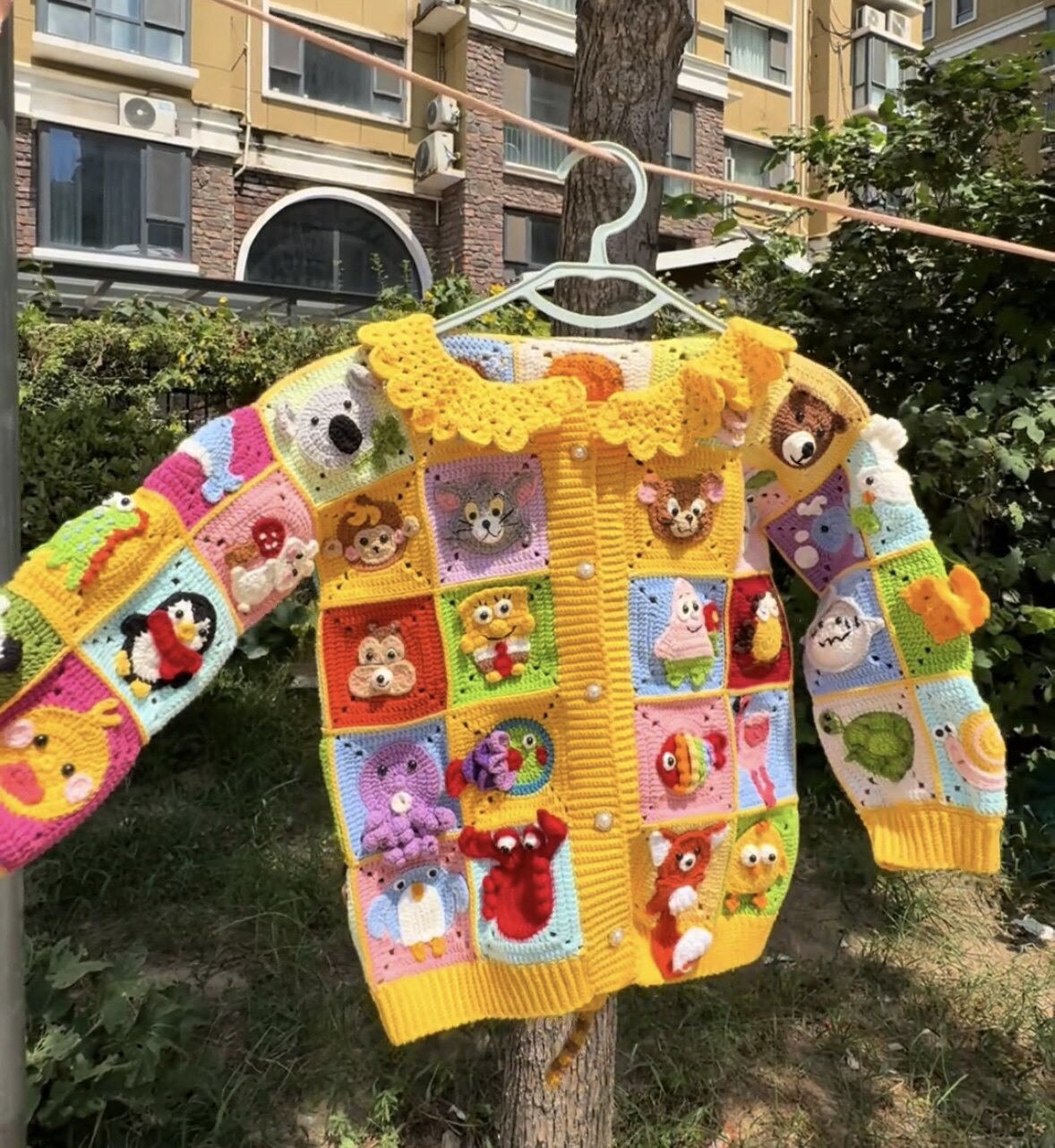 儿童毛衣外套毛线钩针编织DIY材料包手工钩织秋冬款针织衫送礼物