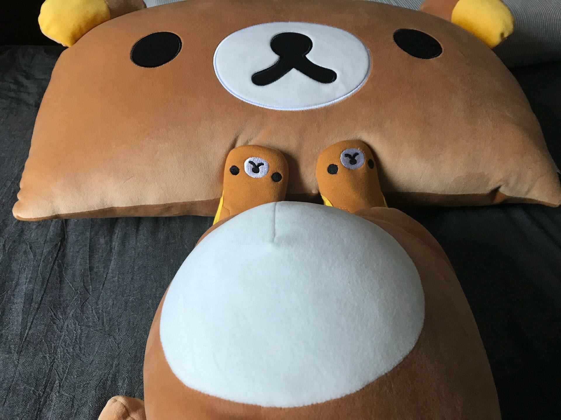 轻松熊沙发熊哥熊妹宿舍枕头大号玩偶睡觉抱枕靠垫送好友生日礼物