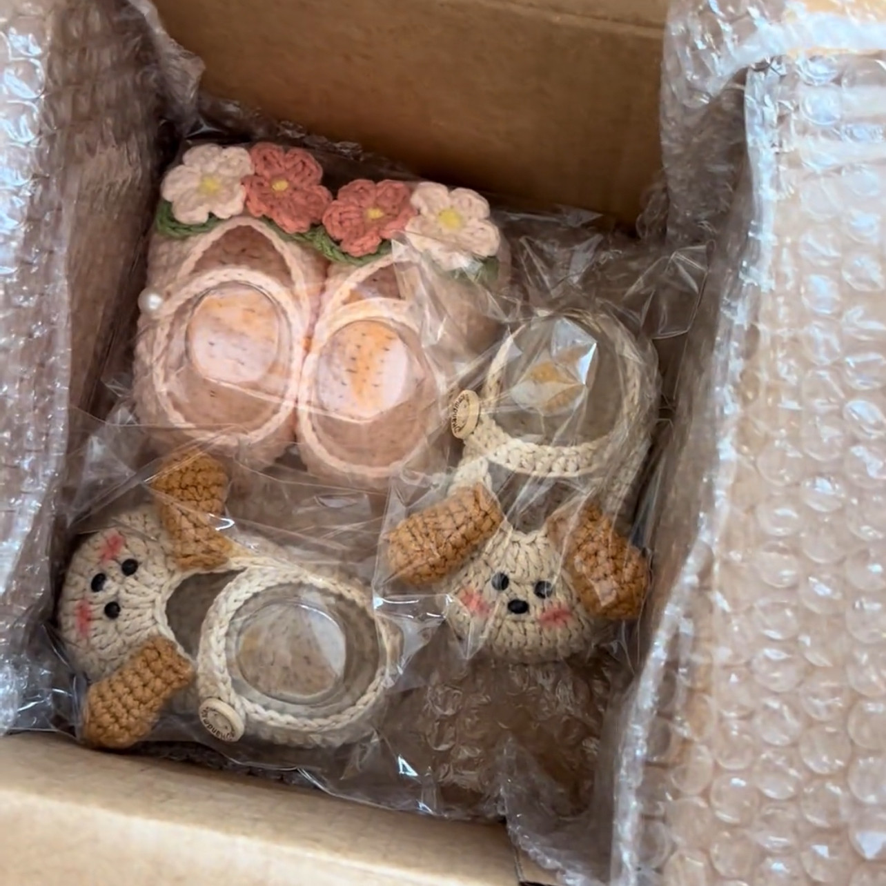 mini鞋子宝宝鞋婴儿帽编织DIY材料包新款花朵小狗毛线钩针diy