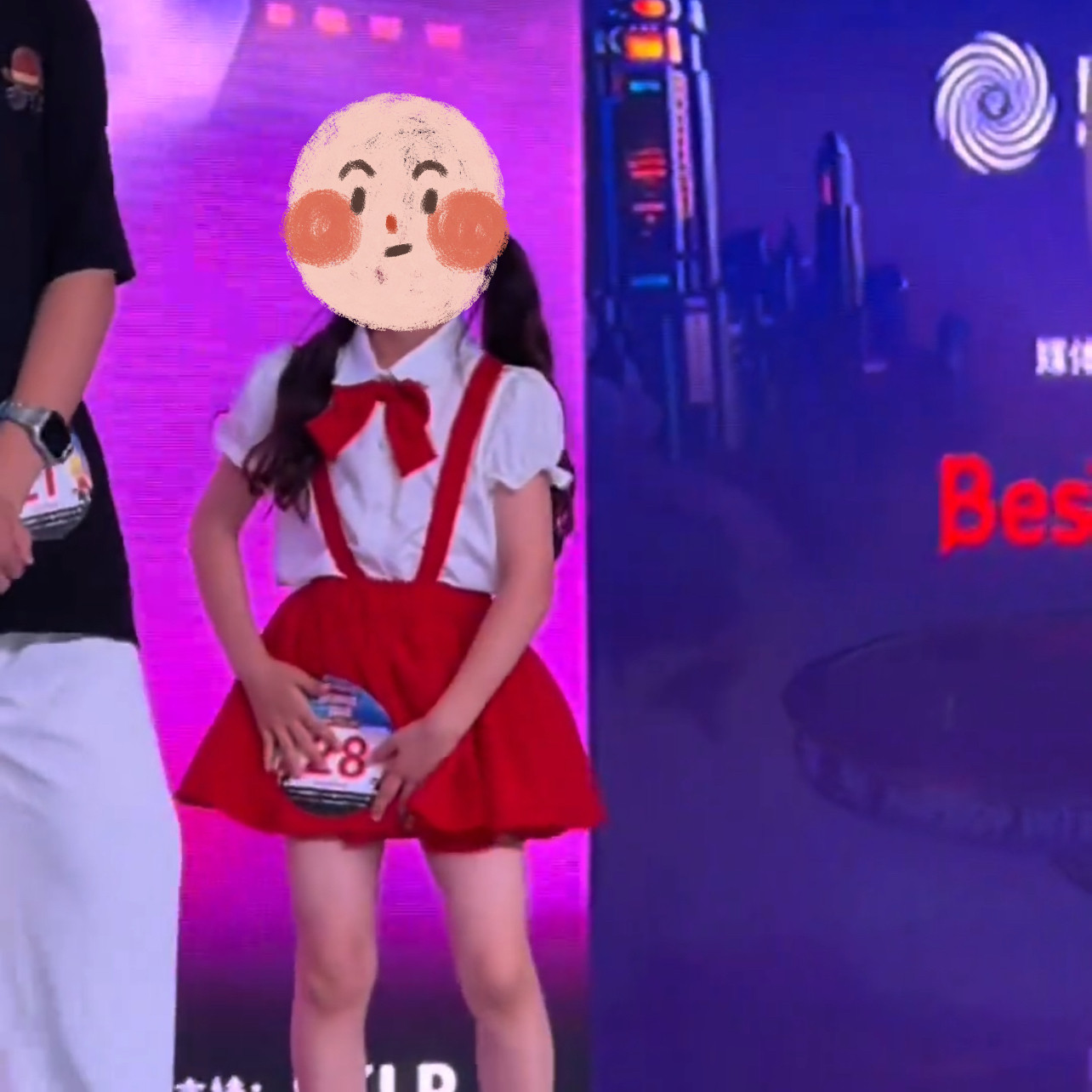 短袖套装红色JK裙子可爱娃娃领2026表演服童装女童连衣裙夏季宝宝