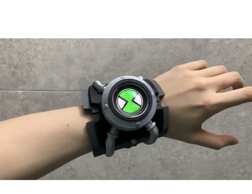 玩具男童少年骇客模型手表变身器保卫者发光投影手表生日礼物