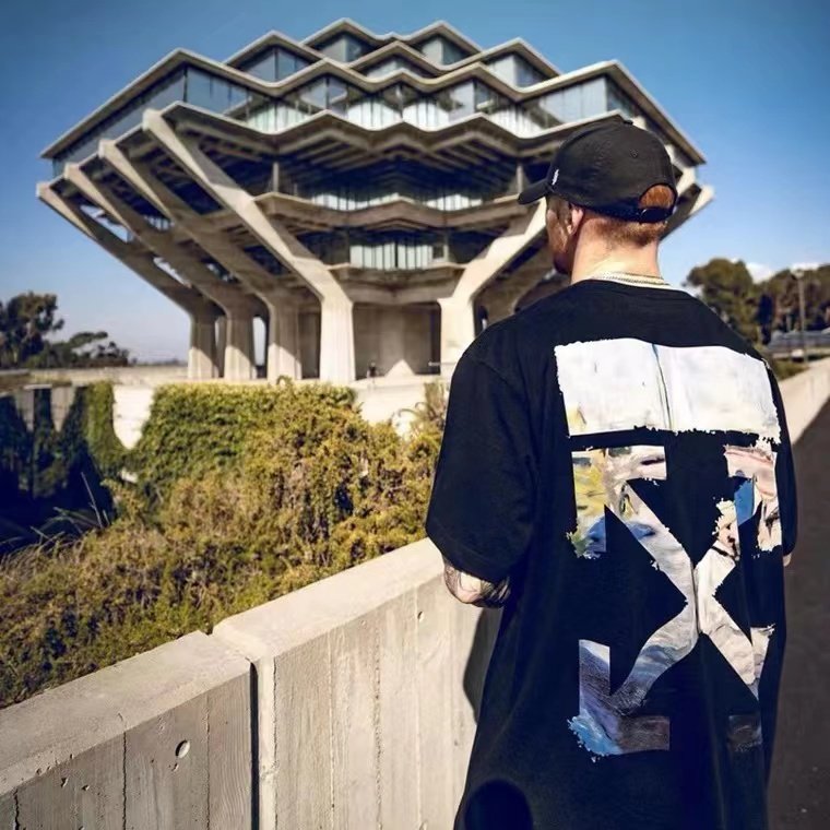 过验莫奈油画宽松圆领短袖