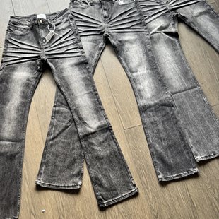 上身无敌全码 压皱猫须黑牛1.0牛仔裤 现货 Cleanfit风格 纪璇家jeX