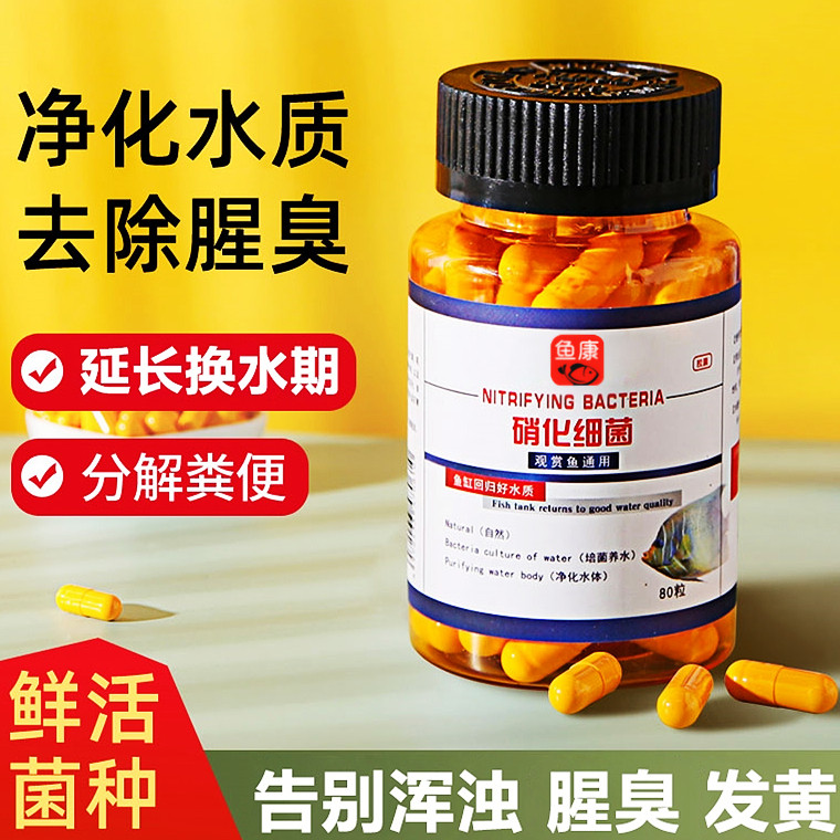 水族硝化细菌水族箱除氯药水干粉金鱼缸水质净化消化胶囊硝化菌种