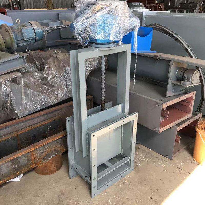 斜槽插板阀定制气力输送用电动插板阀 碳钢气力输灰电动闸板阀