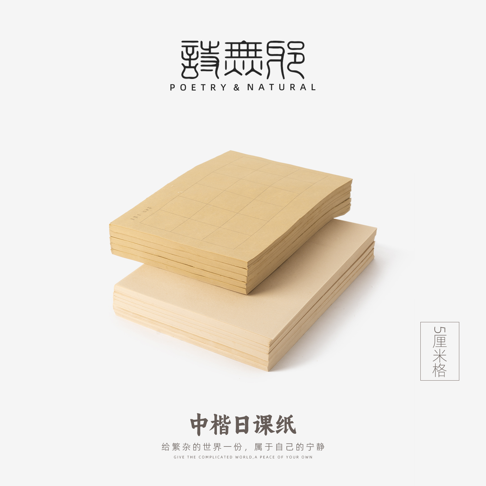 诗无邪5cm格中楷日课手工宣纸
